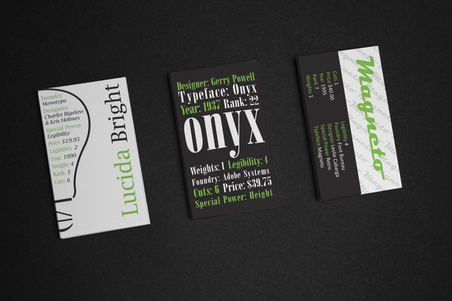 Type Trump card design