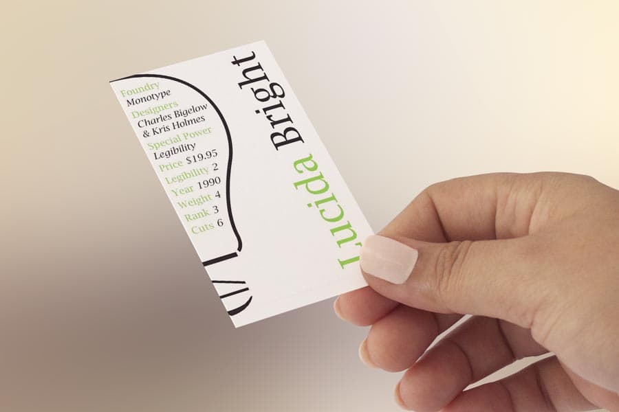 Type Trump card design